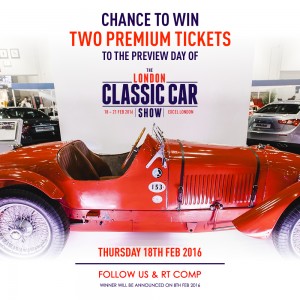 Tickets Giveaway for the London Classic Car Show - FB Post